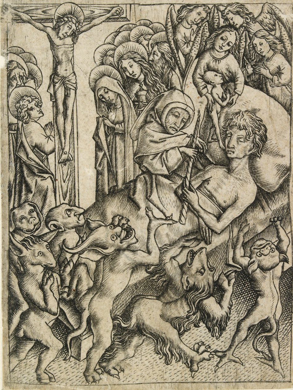 Ölüm saatinde tüm ayartmaya karşı zafer, 15. yüzyıl by Master ES