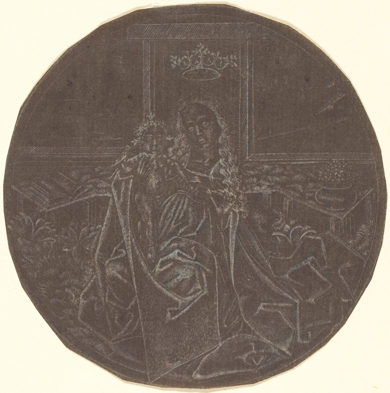 Bahçedeki Madonna ve Çocuk by Master E.S. Facsimile