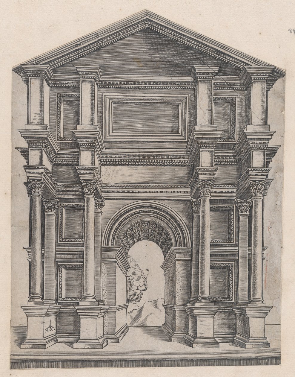 Caltrop ile Master GA tarafından Arch, 16. yüzyıl., 16. yüzyıl. by Master GA