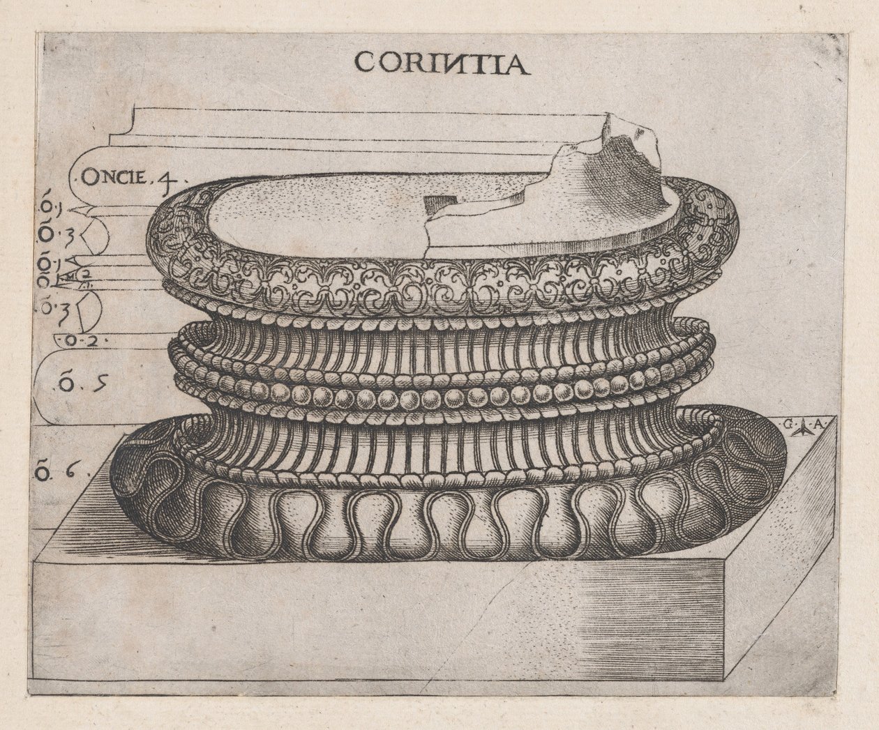 Roma ihtişamının aynası: Korint kaidesi, yak. 1537., yaklaşık 1537 by Master GA
