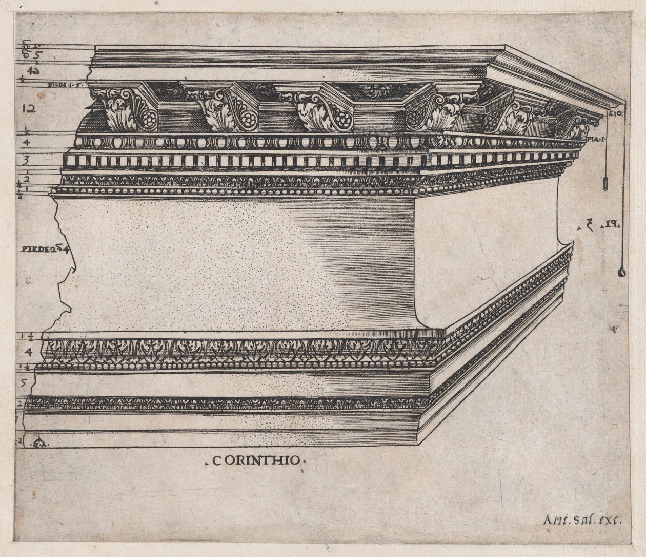 Roma ihtişamının aynası: Korint saçaklığı, ca. 1535., yaklaşık 1535 by Master GA