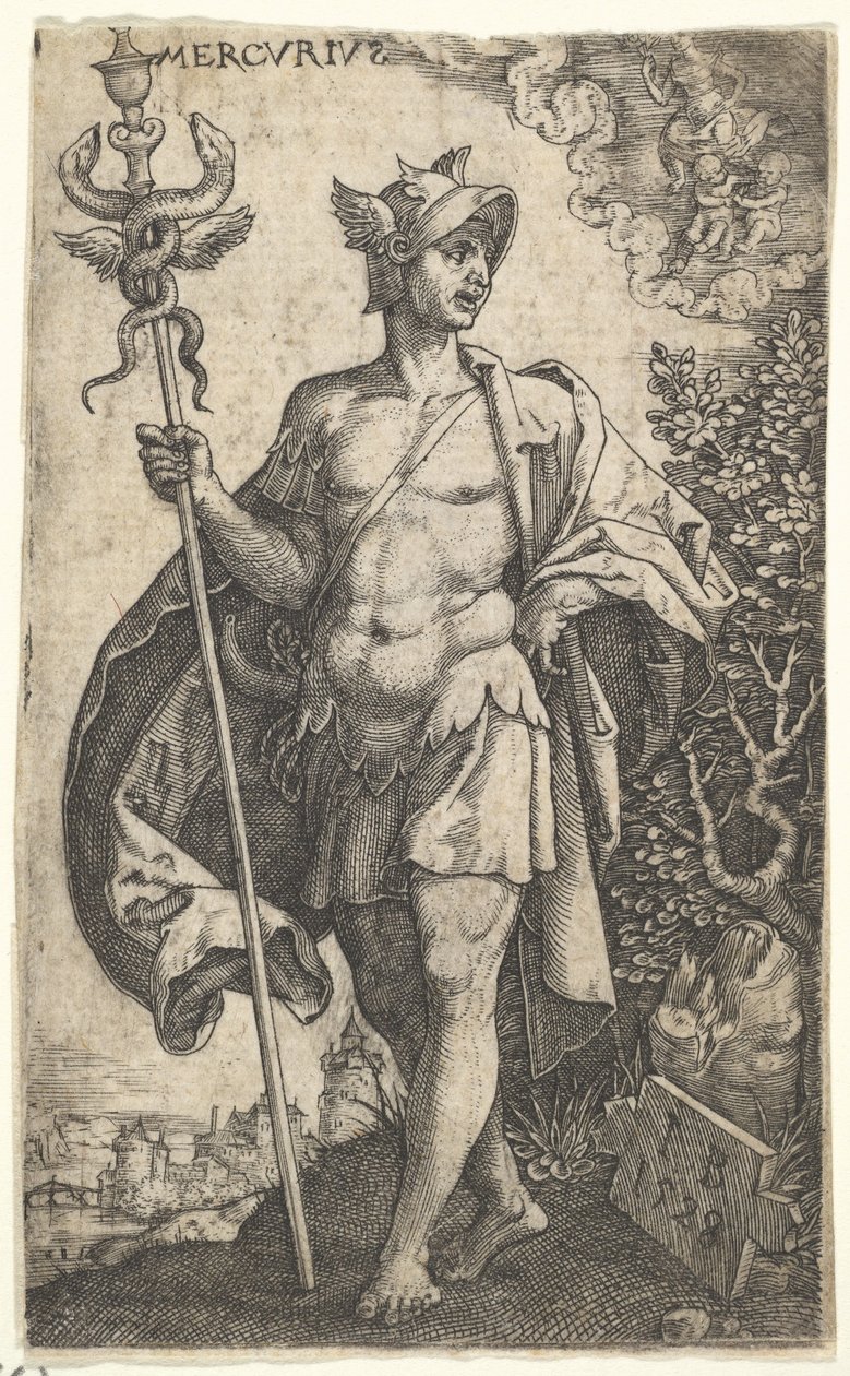 Gezegenleri Yöneten Tanrılardan Merkür, 1528. by Master I.B.