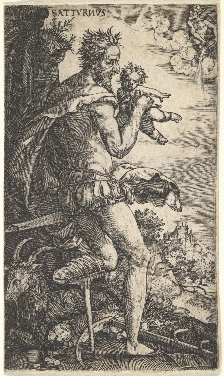Gezegenleri Yöneten Tanrılardan Satürn, 1525. by Master I.B.