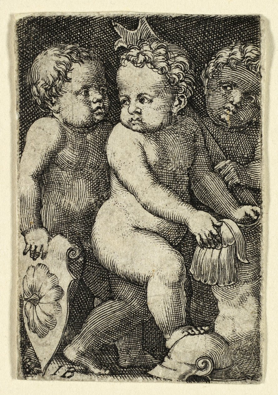 Zırhlı Üç Putti by Master I.B.