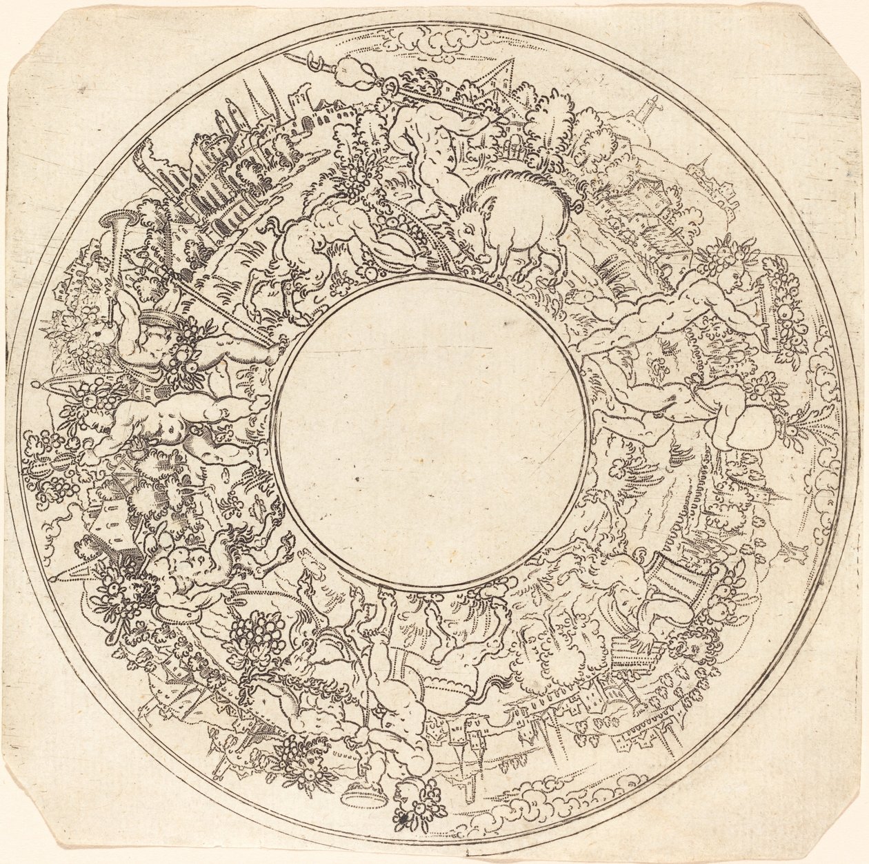 Eşek Üzerinde Bacchus by Master IS.
