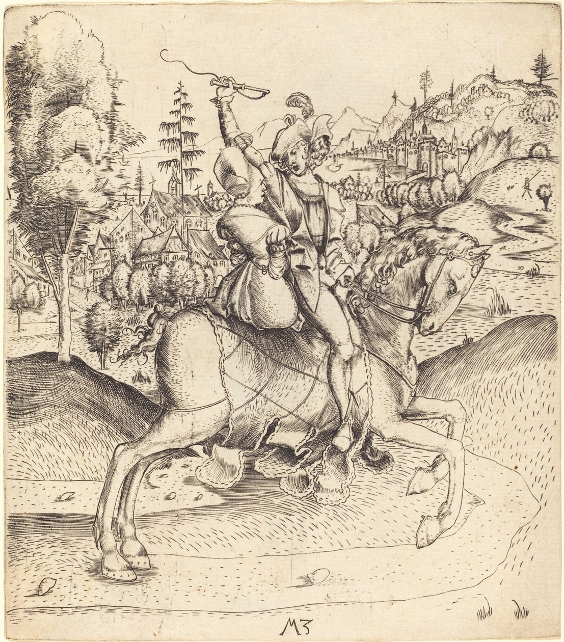 Atlı Şövalye ve Hanım by Master MZ