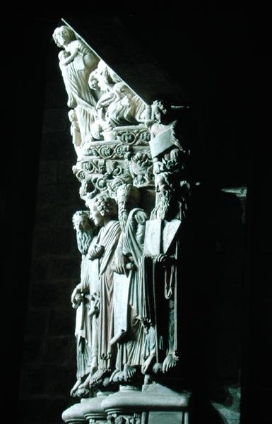 Eski Ahit peygamberleri (taş) ile Portico de la Gloria