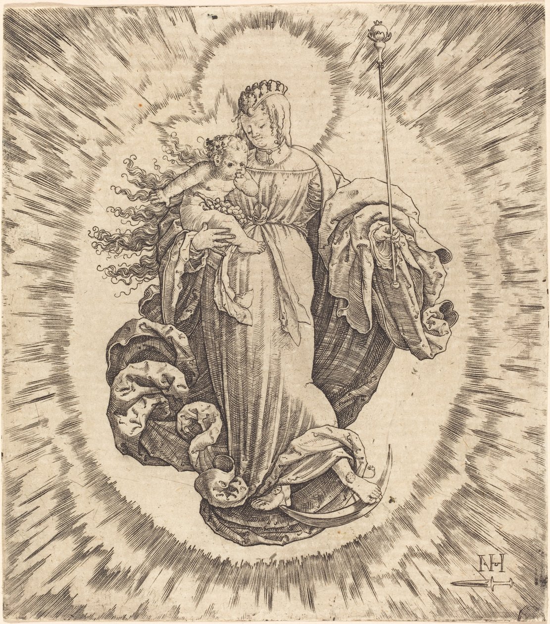 Hilal Üzerindeki Madonna by Master N.H. with the Dagger