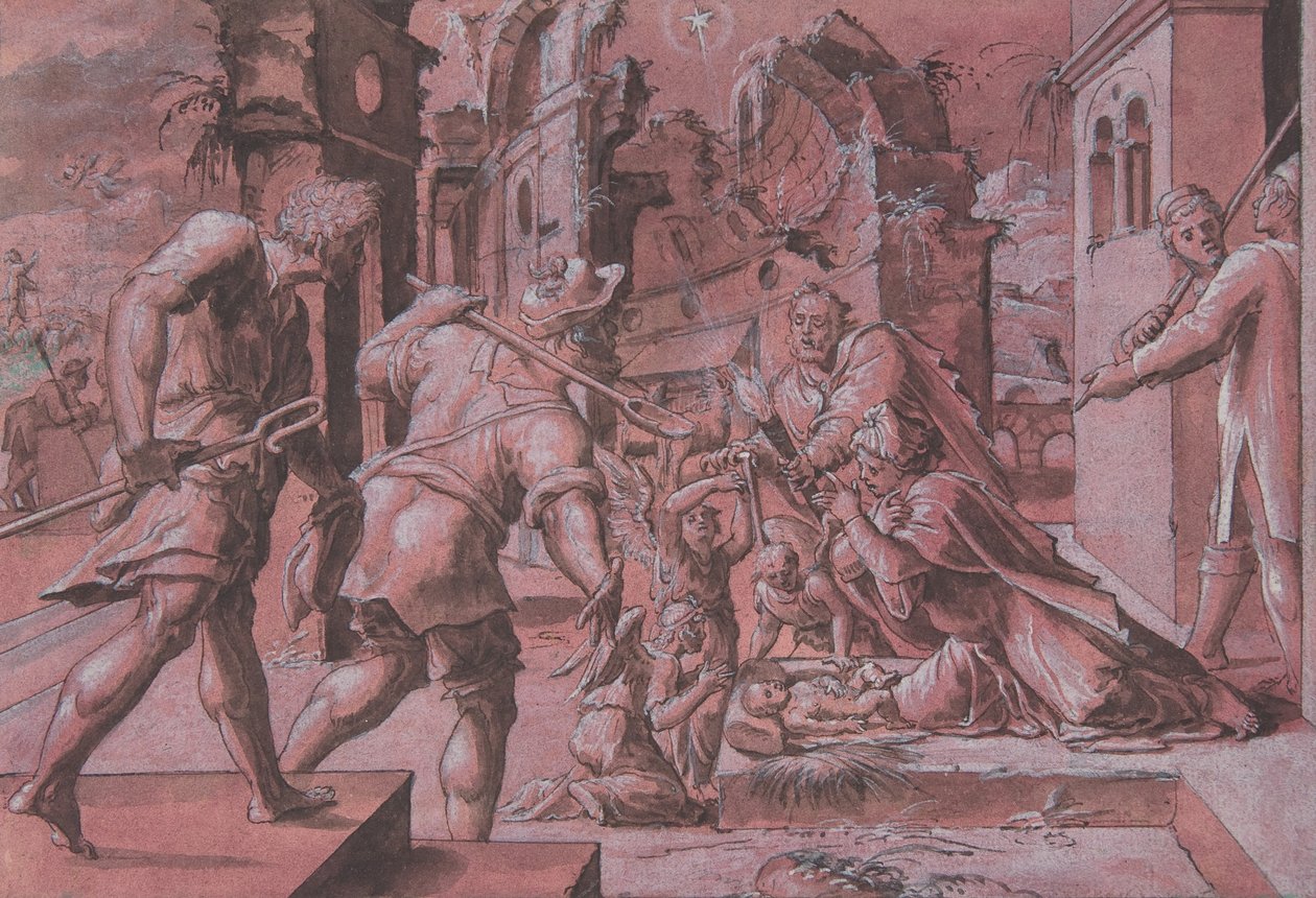 Çobanların Hayranlığı, 1540-60. by Master Of The Liechtenstein Adoration
