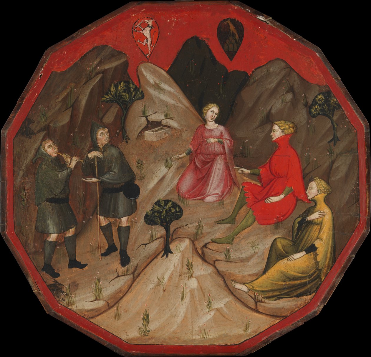 Alcesto ve Acaten Çobanları Arasında Bir Yarışma, ca. 1410. by Master of 1416