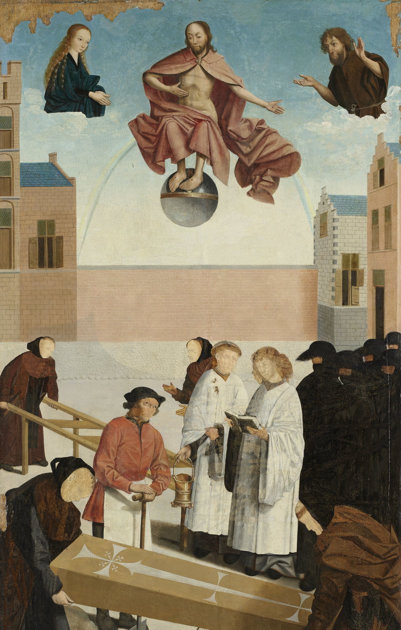 Yedi Merhamet Eseri Yedi merhamet eseri ile bir poliptik paneli: ölülerin gömülmesi by Master of Alkmaar