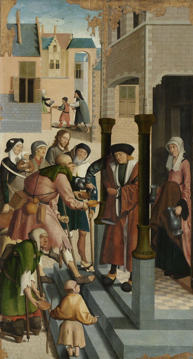 Yedi Merhamet Eseri: Susayana İçecek Vermek, 1504 by Master of Alkmaar