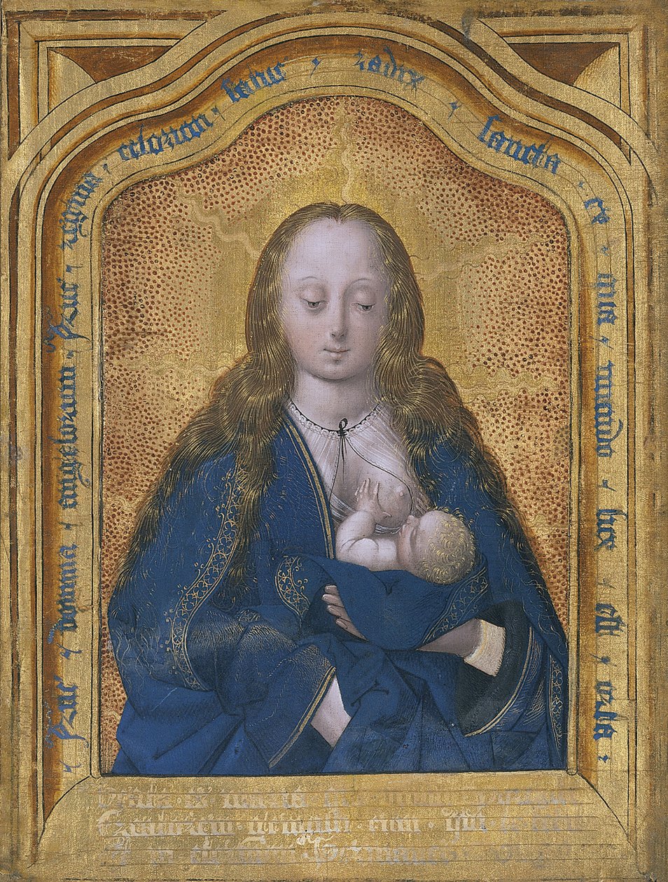 Bakire çocuğu emziriyor by Master of Antwerp
