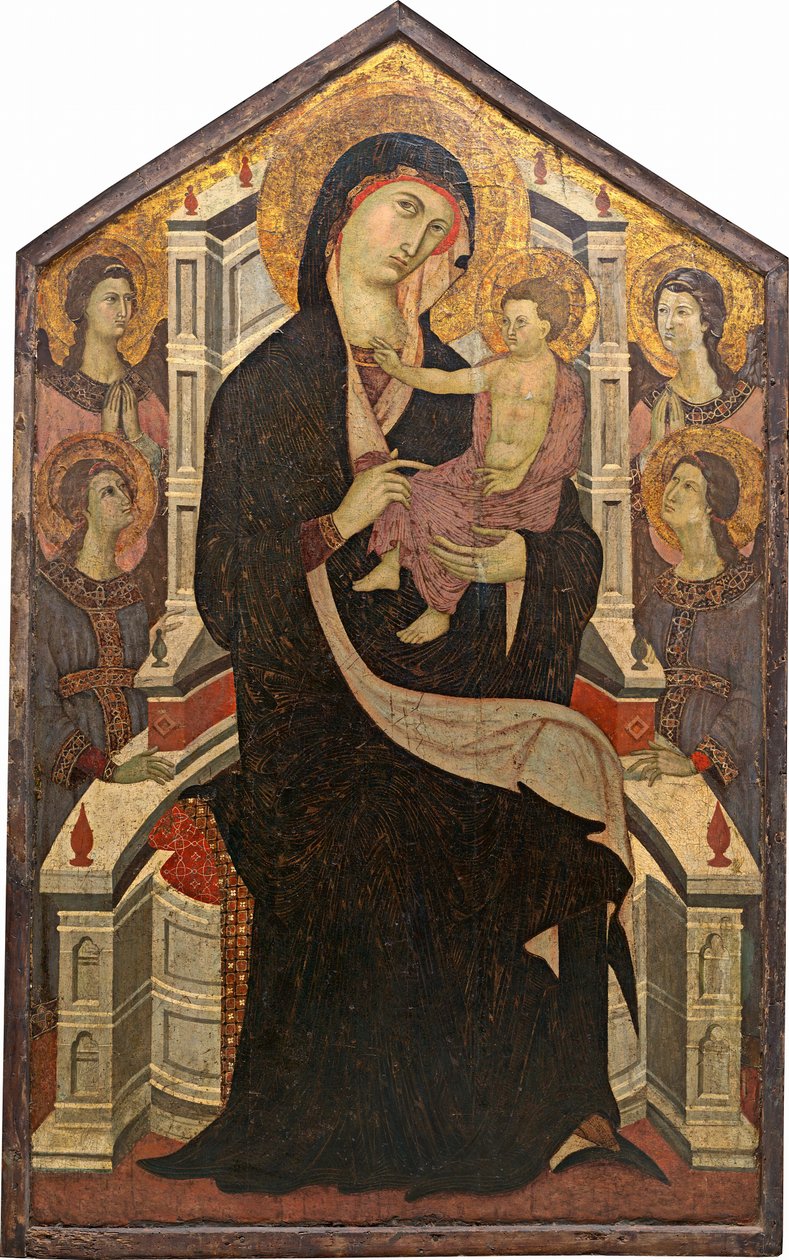 Maestà (Madonna ve Dört Melekli Çocuk) by Master of Citta di Castello