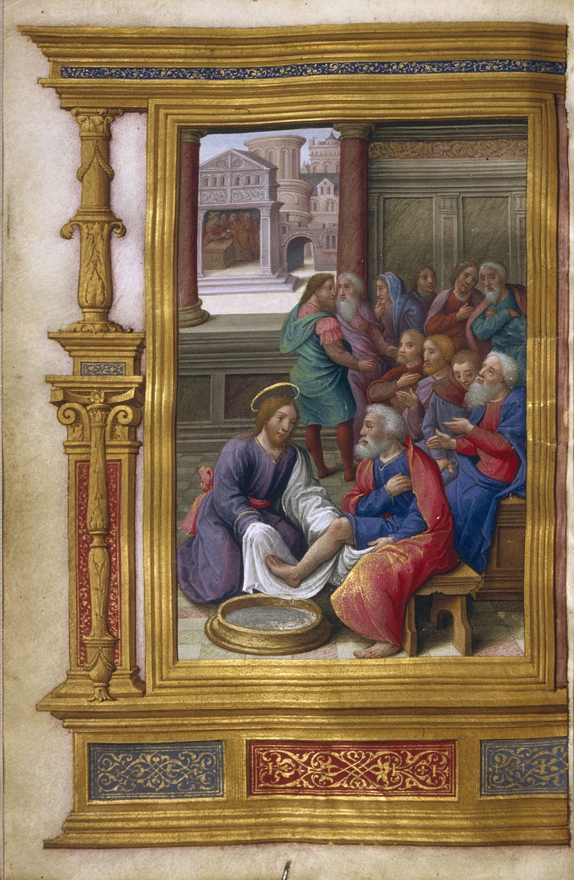 Havarilerin Ayaklarını Yıkanan İsa, 1500-1550 by Master of Claude de France