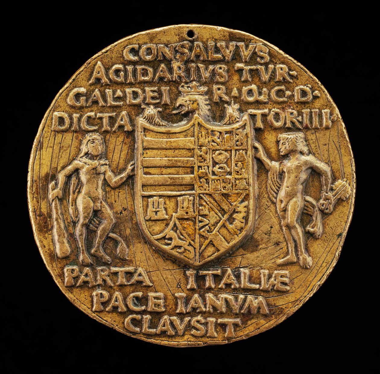 Herkül ve Janus Tarafından Desteklenen Kalkan [ters], c. 1503. by Master of Coriolanus