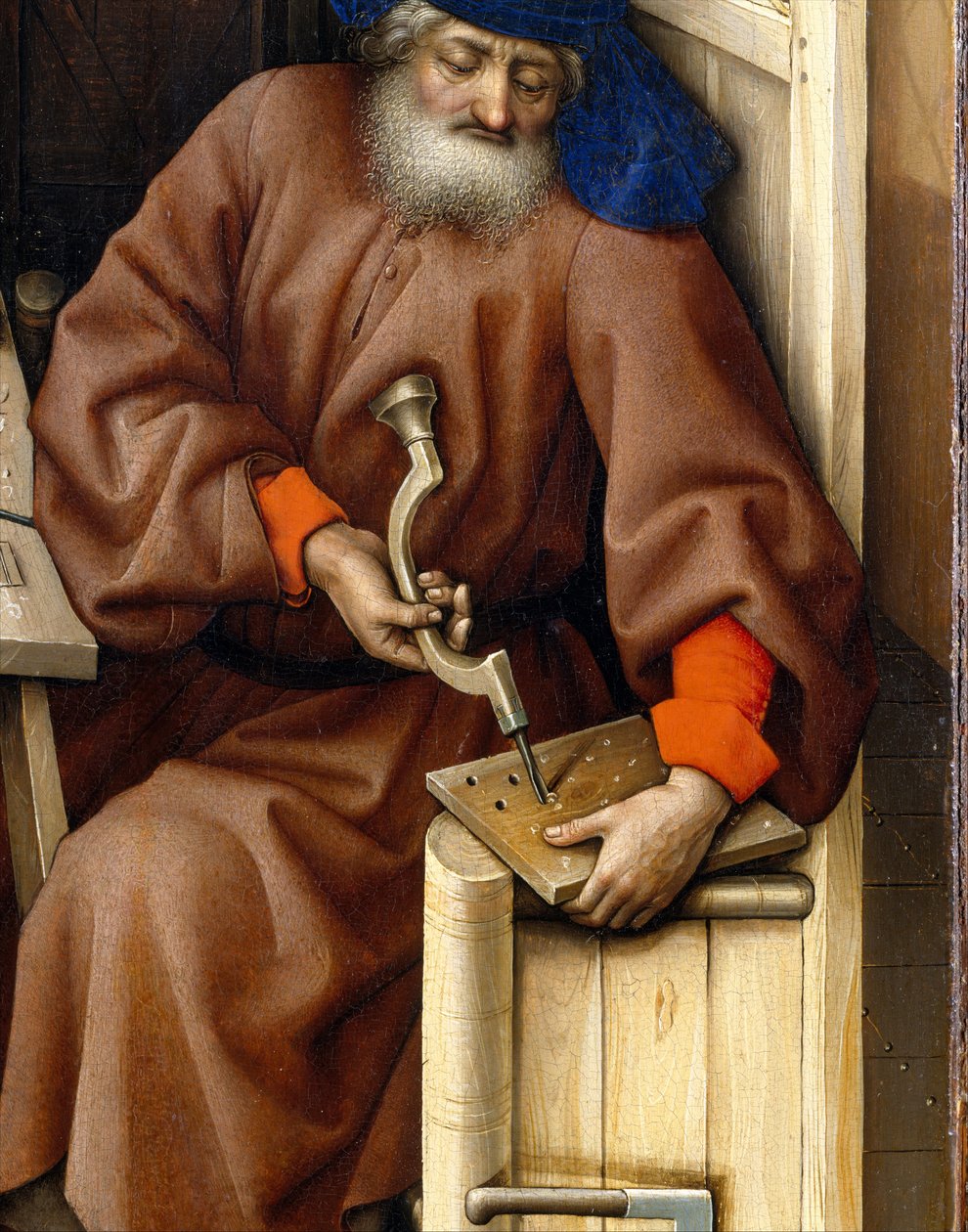 Müjde Üçlü Parçası (Merode Altarpiece), c.1427-32 (meşe üzerine yağlı boya) by Master of Flémalle