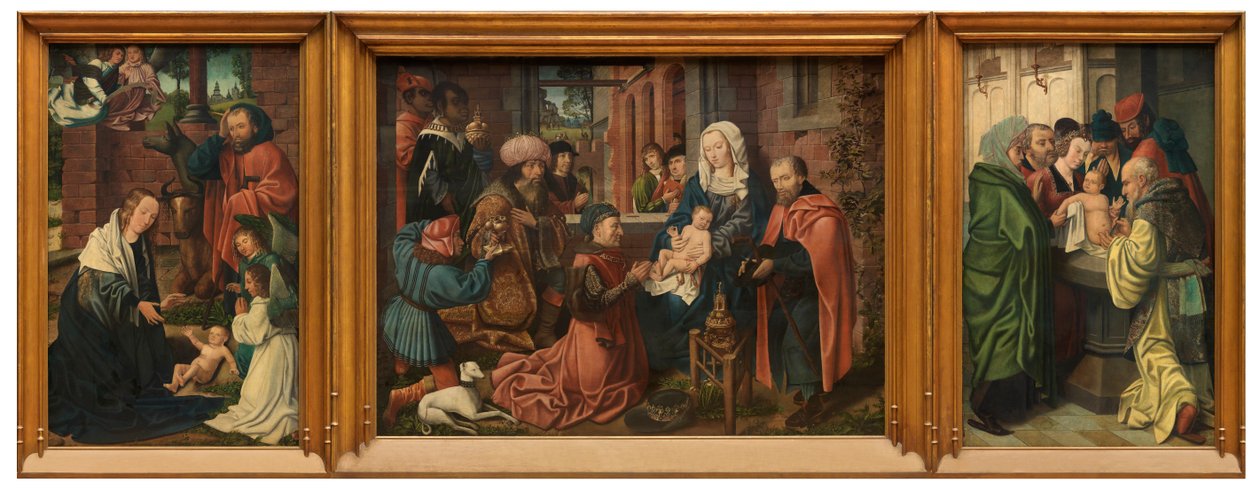 Epifani triptik (panel üzerine yağlıboya) by Master of Frankfurt