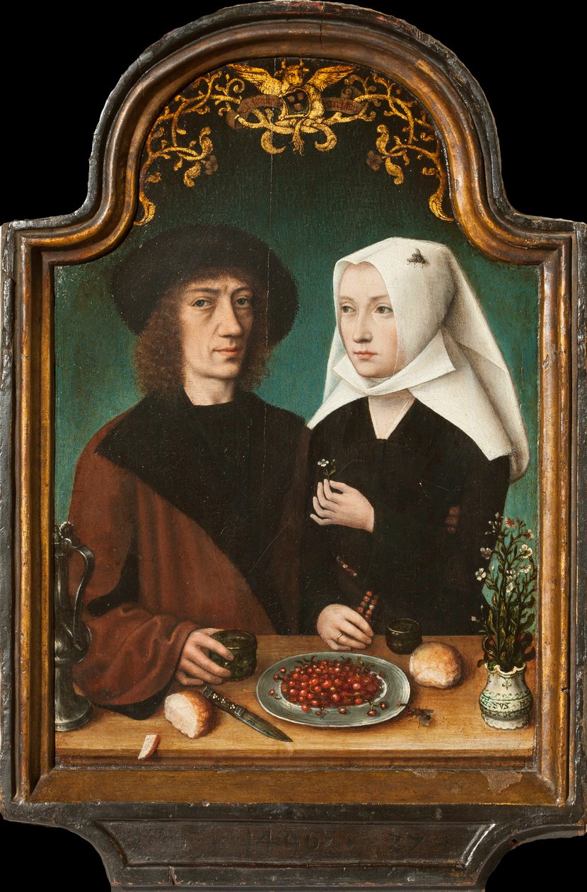 Sanatçının eşiyle birlikte kendi portresi, 1496. by Master of Frankfurt