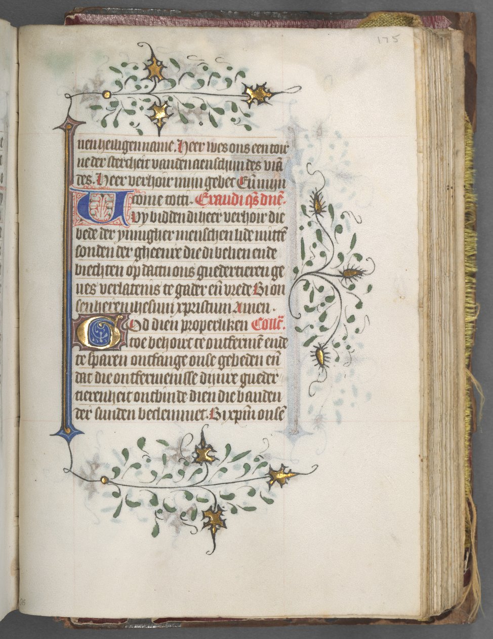 Utrecht Kullanım Saatleri Kitabı: fol. 175r, Metin, c. 1460-1465. by Master of Gijsbrecht van Brederode