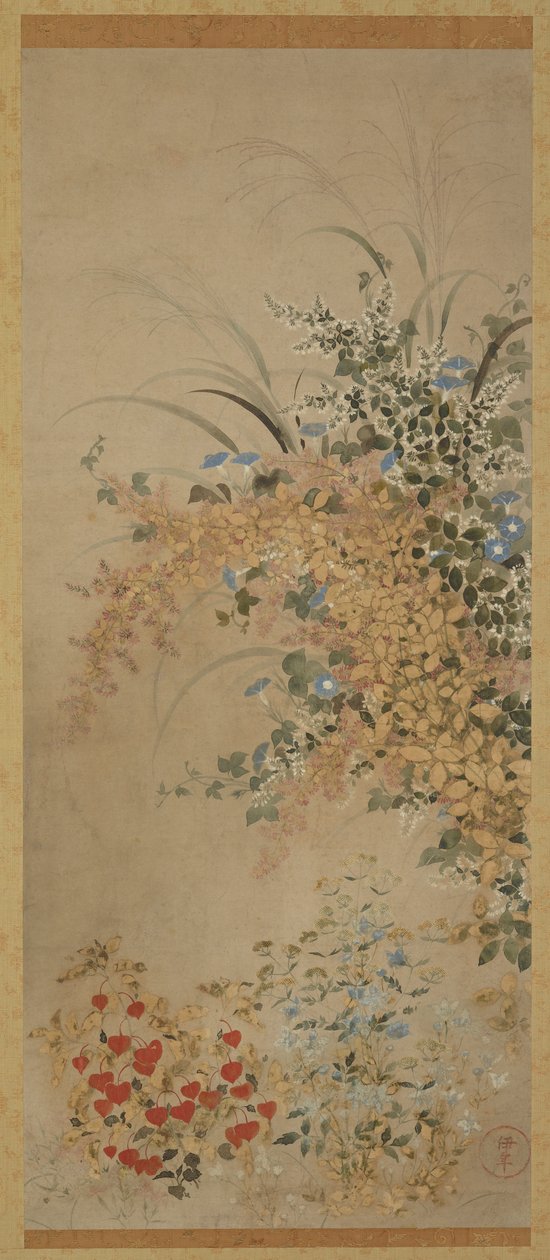 Çiçekler ve otlar, Edo dönemi, 1600-1630. by Master of I nen Seal