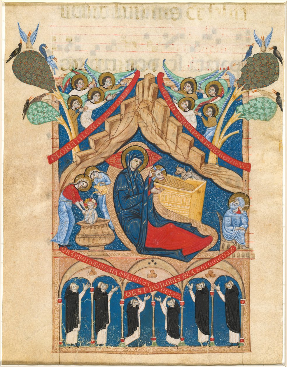 Altı Dominik Keşişi ile Doğuş by Master of Imola