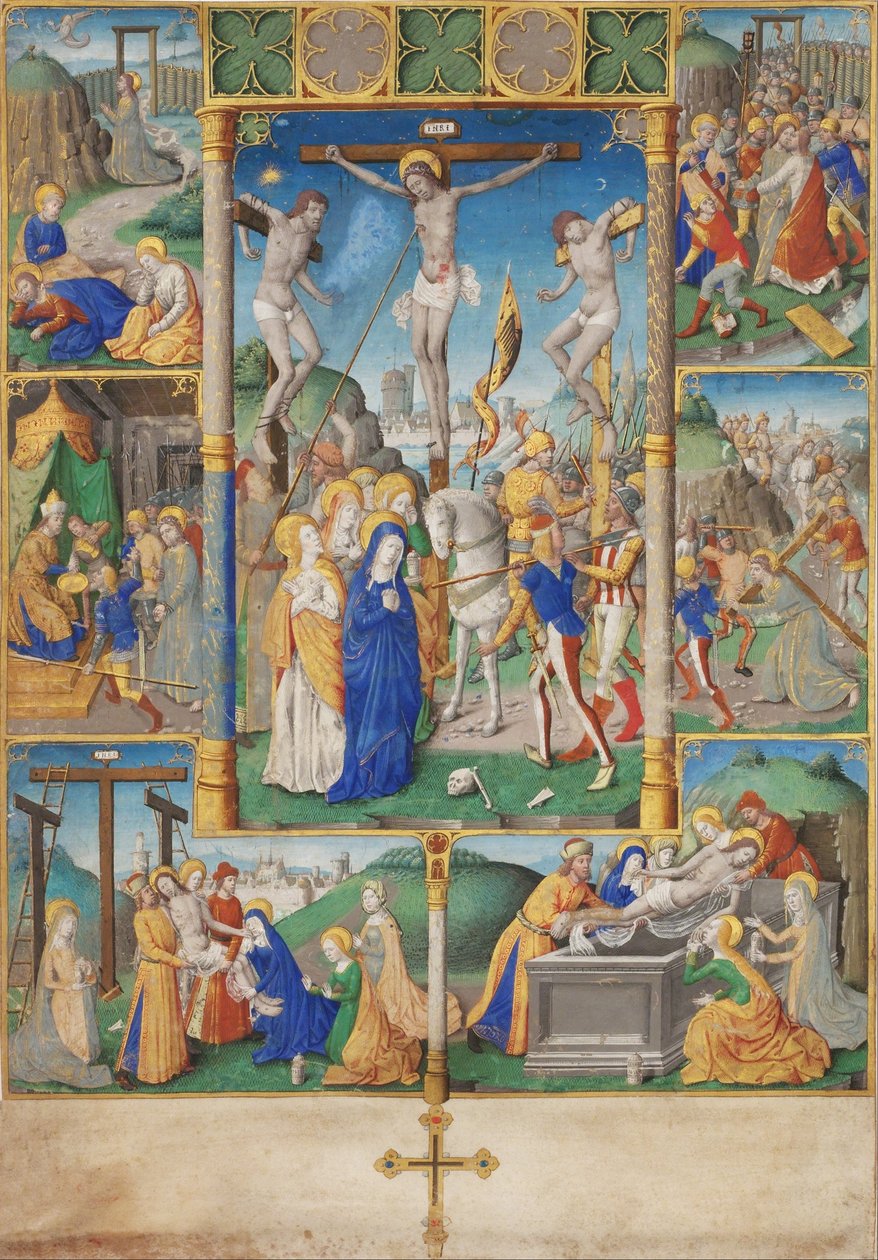 Altı Tutku Hikayesi ile Çarmıha Gerilme by Master of Jacques de Besançon