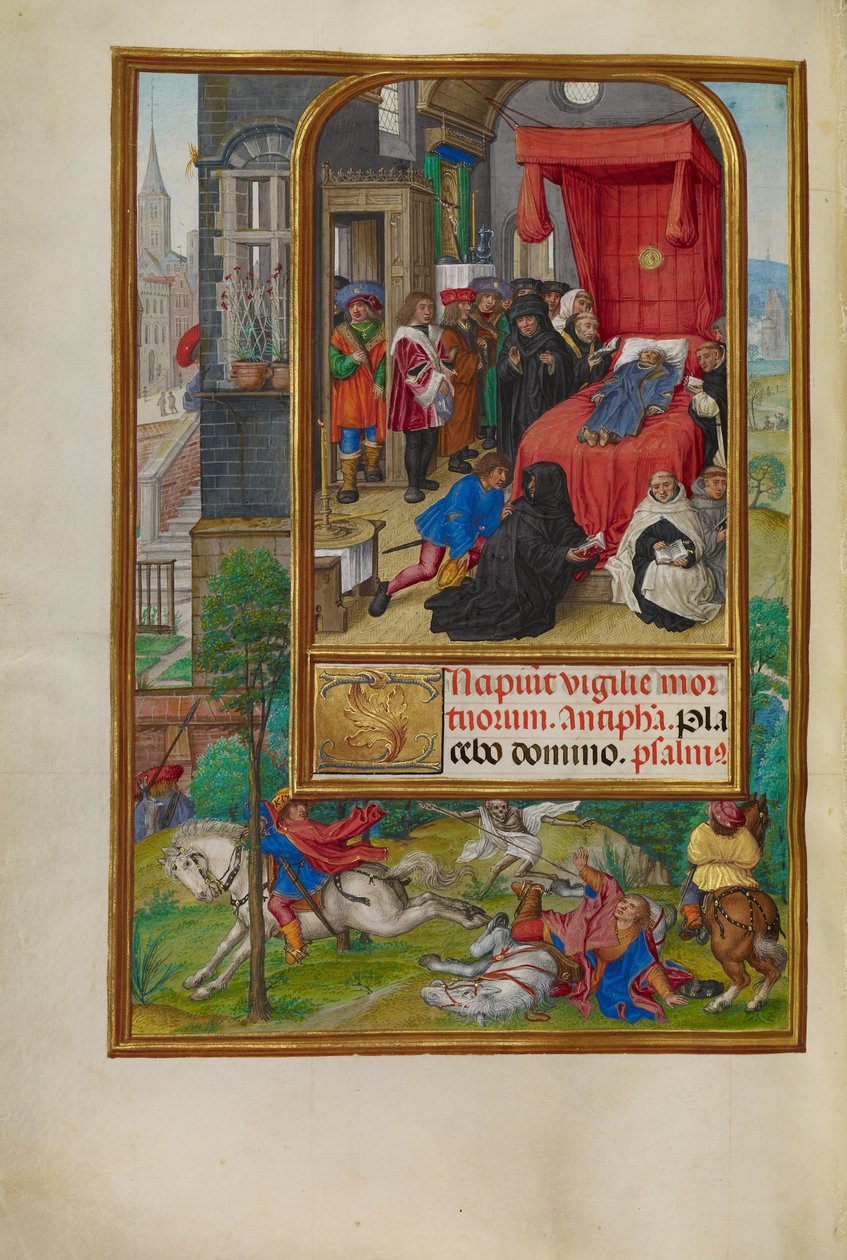 ölüm döşeği sahnesi by Master of James IV of Scotland