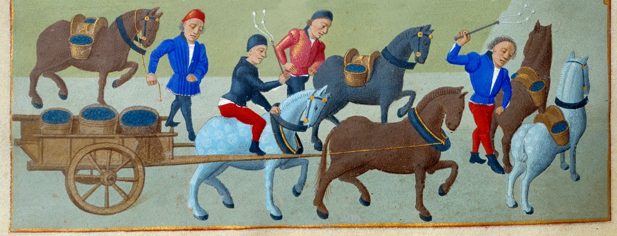 Üzüm hasadı ve nakliyesi Master of Savoy Adelaide (15. yüzyıl) ve Master of Jean Rolin (15. yüzyıl) tarafından "" Burgonya Düşesi, Adelaide of Savoy