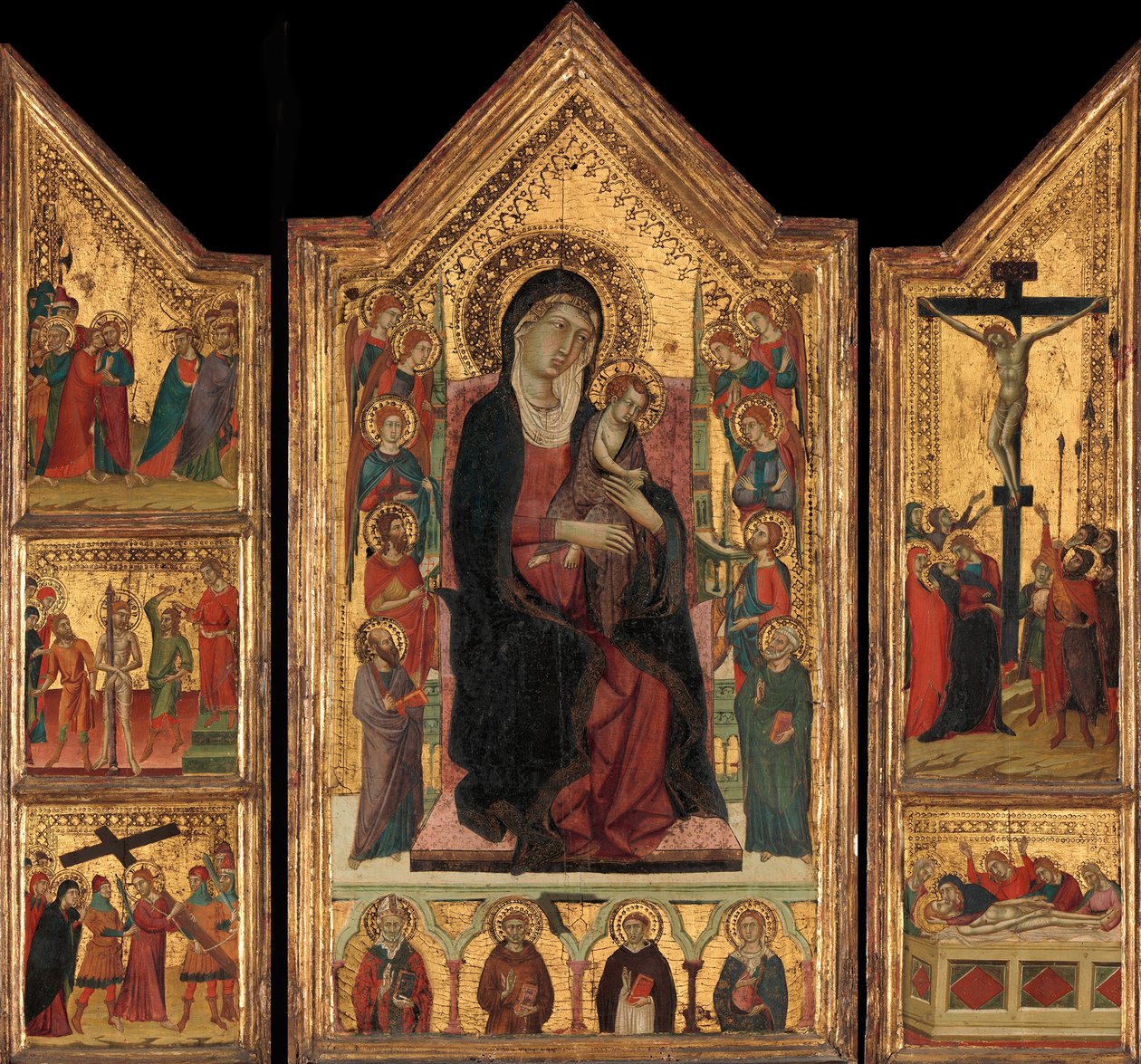 Madonna ve Çocuk Enthroned. by Master of Monte Oliveto