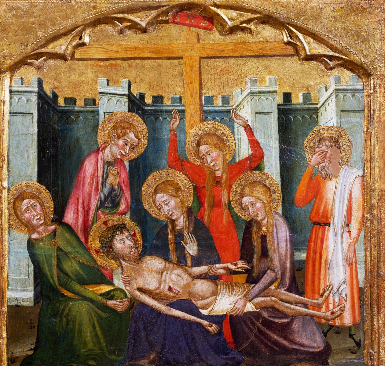 Rubio Üstadı tarafından Mezarda Biriktirme (14. yüzyıl), Santa Maria Kilisesi, Rubio
