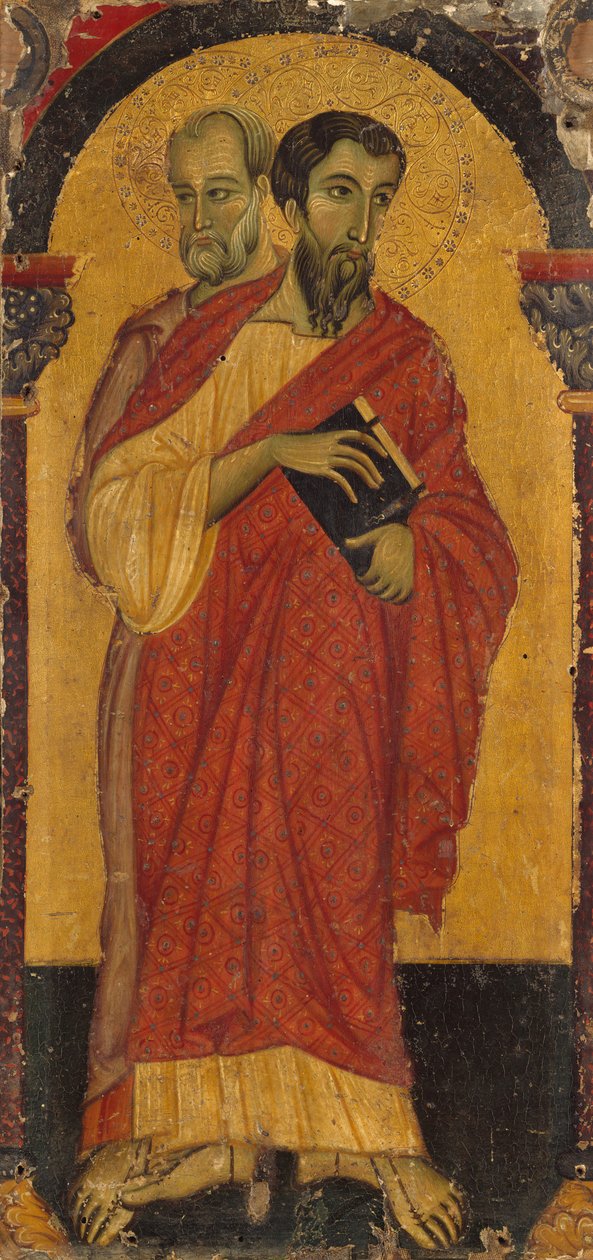 Aziz Bartholomew ve Simon, 1266-75. by Master of Saint Francis of Assisi