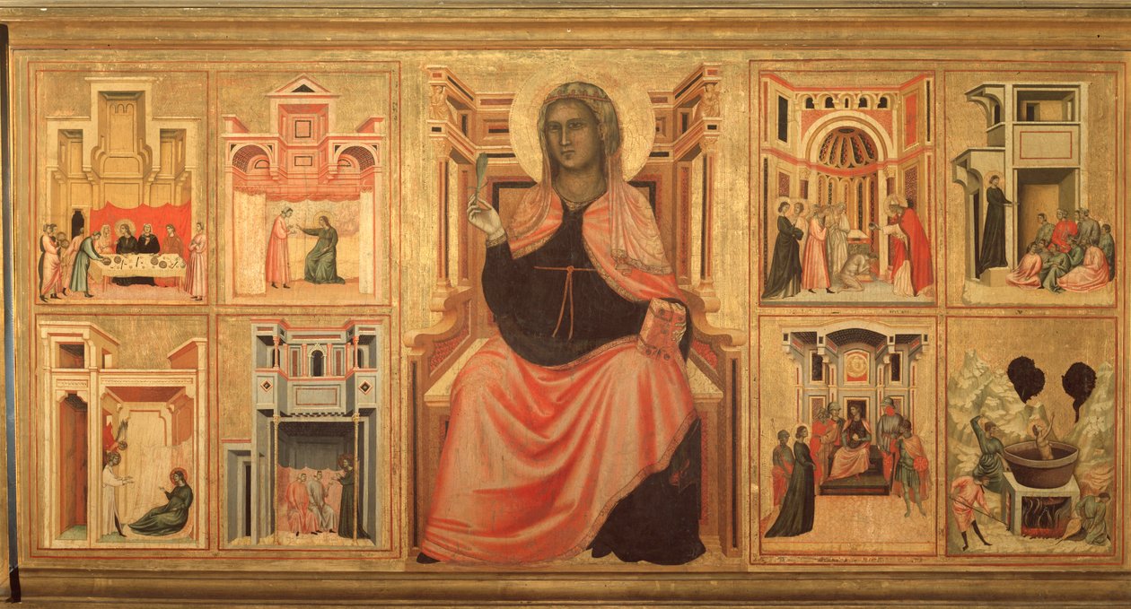 Aziz Cecilia ve hayatının hikayesi - mihrap, c.1290-1320 by Master of St. Cecilia