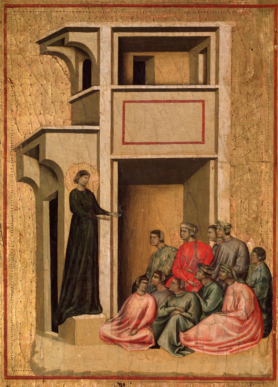Aziz Cecilia ve hayatının hikayesi Ayrıntı: Aziz Cecilia dönüştürme askerleri - mihrap, c.1290-1320 by Master of St. Cecilia
