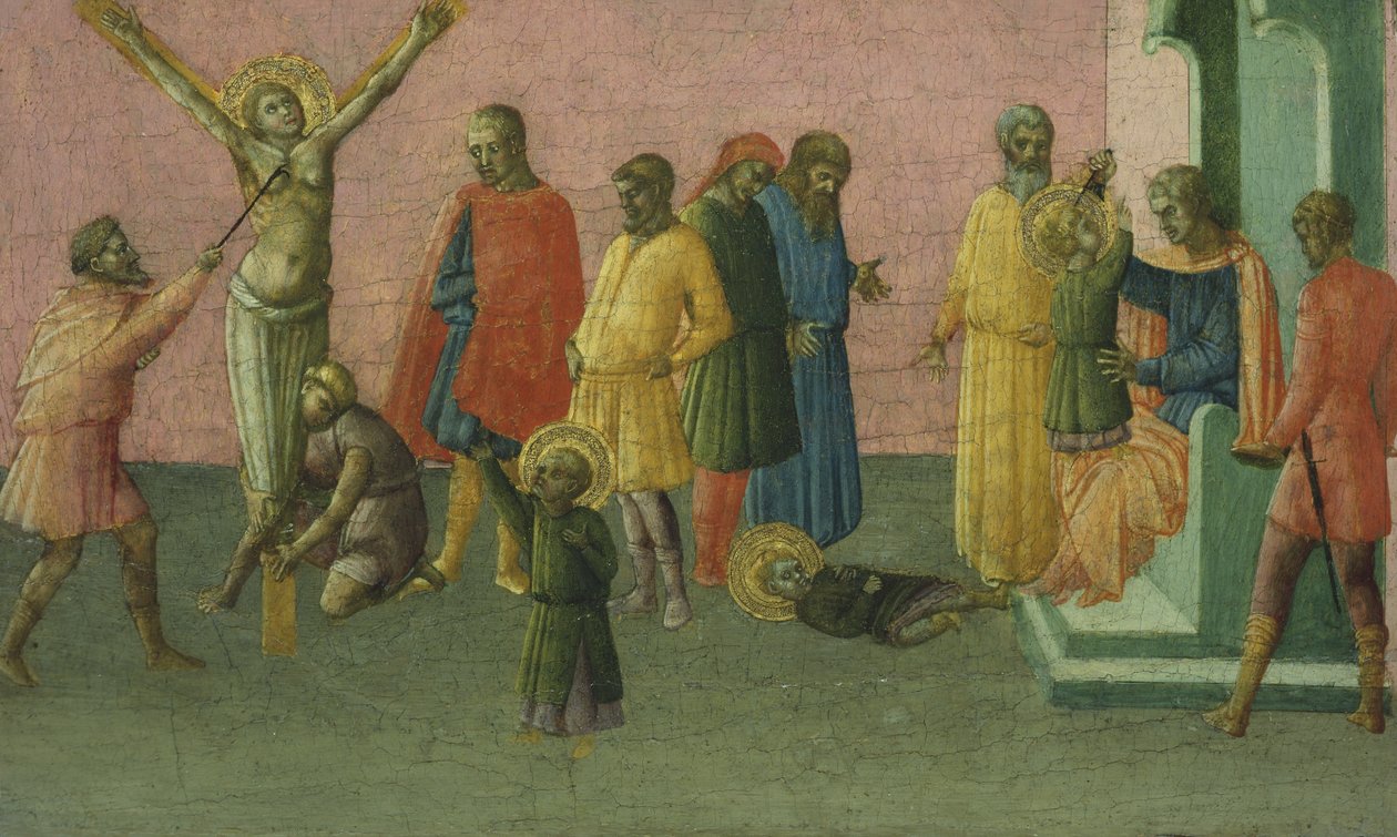 Azizlerin Şehadeti, 1400-50 (panelde huy ve altın varak) by Master of St. Julitta and St. Quiricus Master of St. Julitta and St. Quiricus