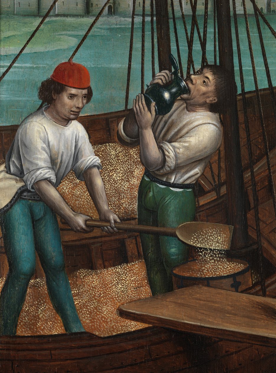 Aziz Nicholas Altarpiece'den Tahıl Mucizesinin Detayı, c.1486-93 (panel üzerine yağlı boya) by Master of The Legend of St. Lucy