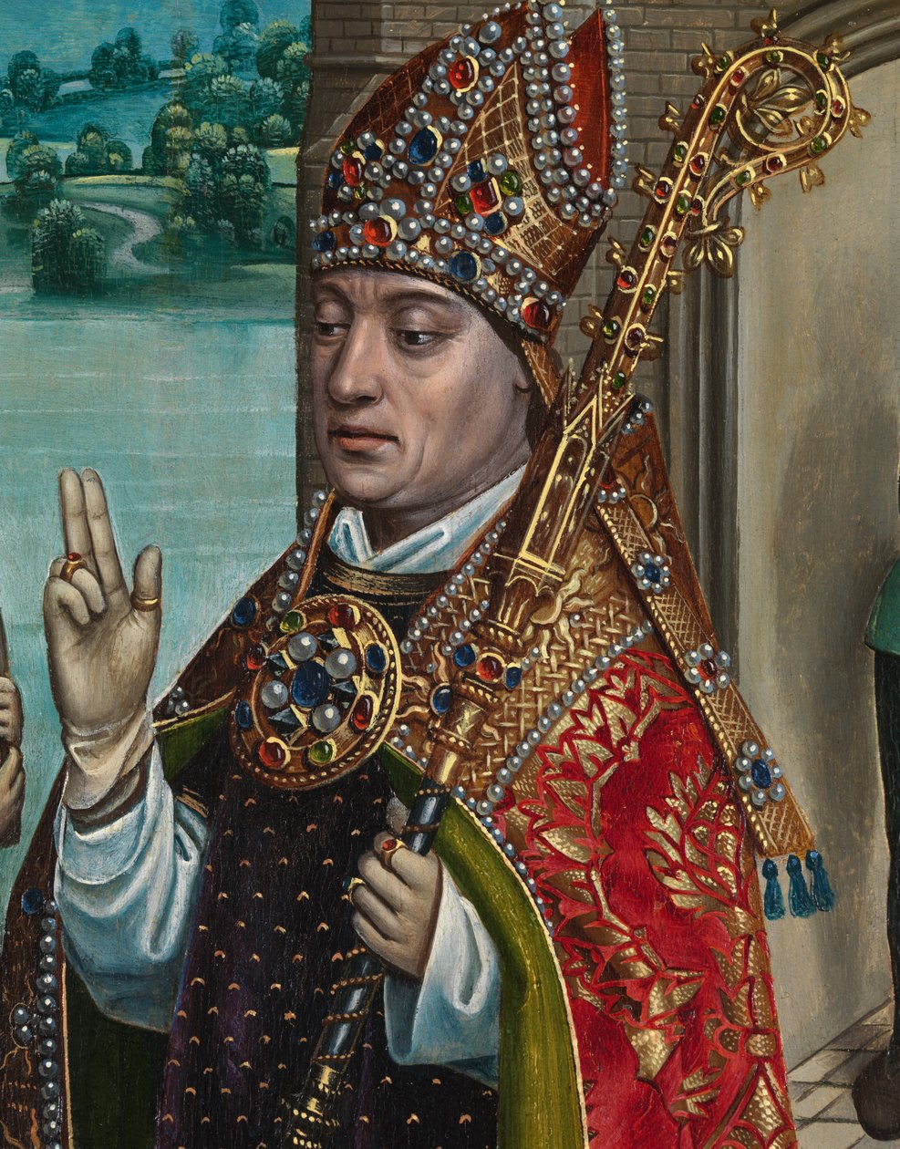 Aziz Nicholas Altarpiece'den Tahıl Mucizesinin Detayı, c.1486-93 (panel üzerine yağlıboya) by Master of The Legend of St. Lucy