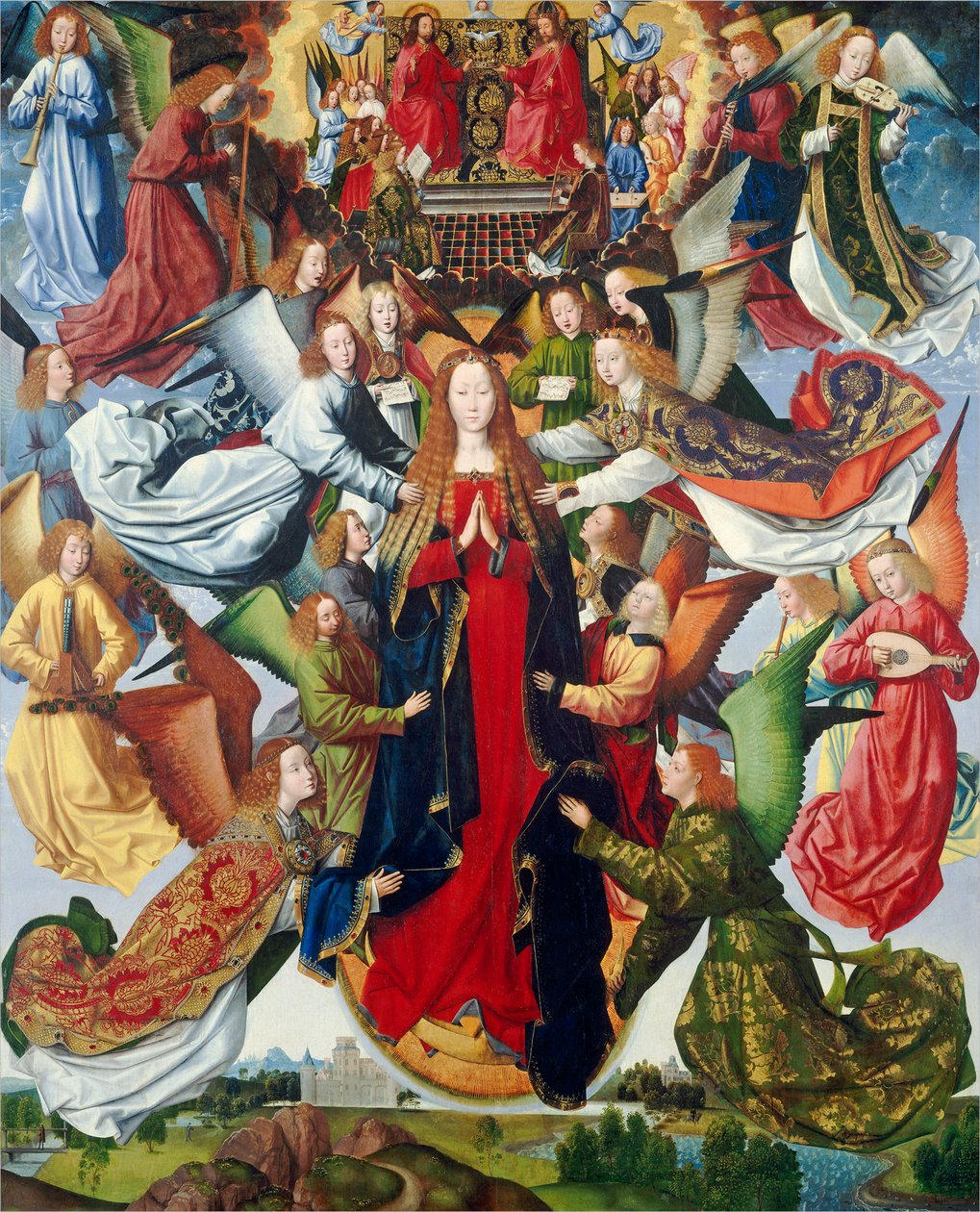 Mary, Cennetin Kraliçesi, c. 1485- 1500 by Master of The Legend of St. Lucy