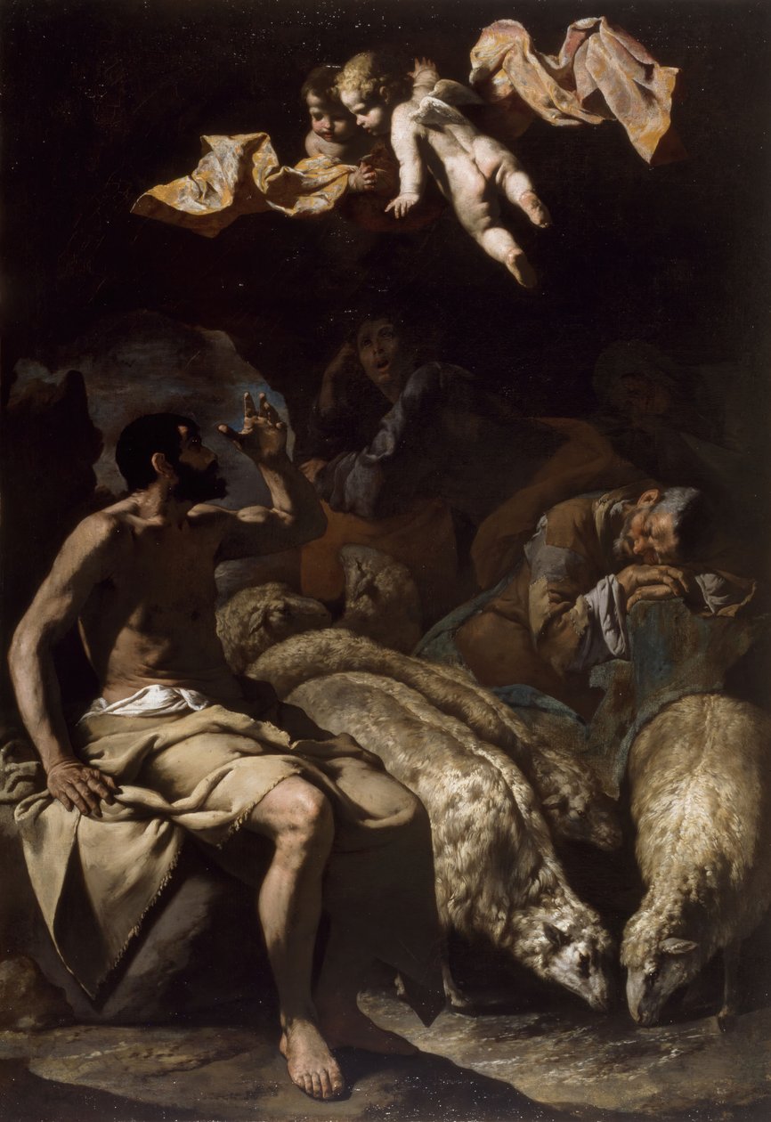 Çobanlara Görünen Melek, 1600-50. by Master of the Annunciation to the Shepherds