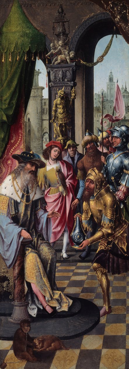 Kral David, Beytüllahim Sarnıcı Suyu Alırken, 151520. by Master of the Antwerp Adoration