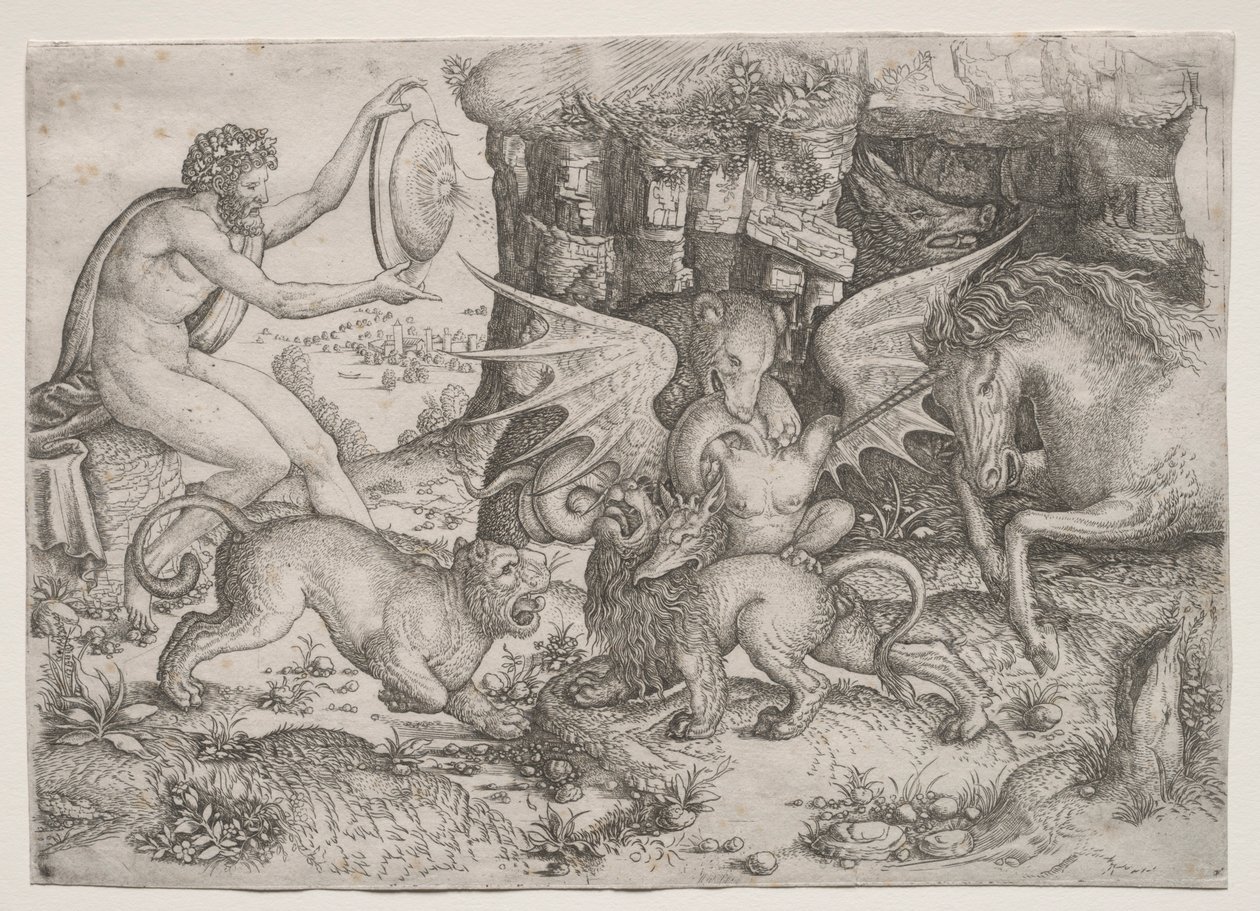 Alegorik Tema: Hayvanların Savaşı, c. 1515-1520. by Master of the Beheading of St.
