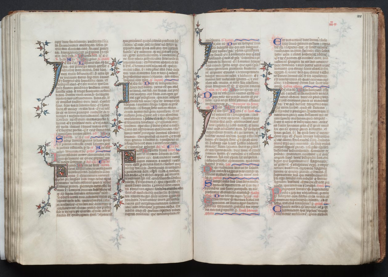 Gotha Missal: Fol. 101r, Metin, c. 1375. by Master of the Boqueteaux