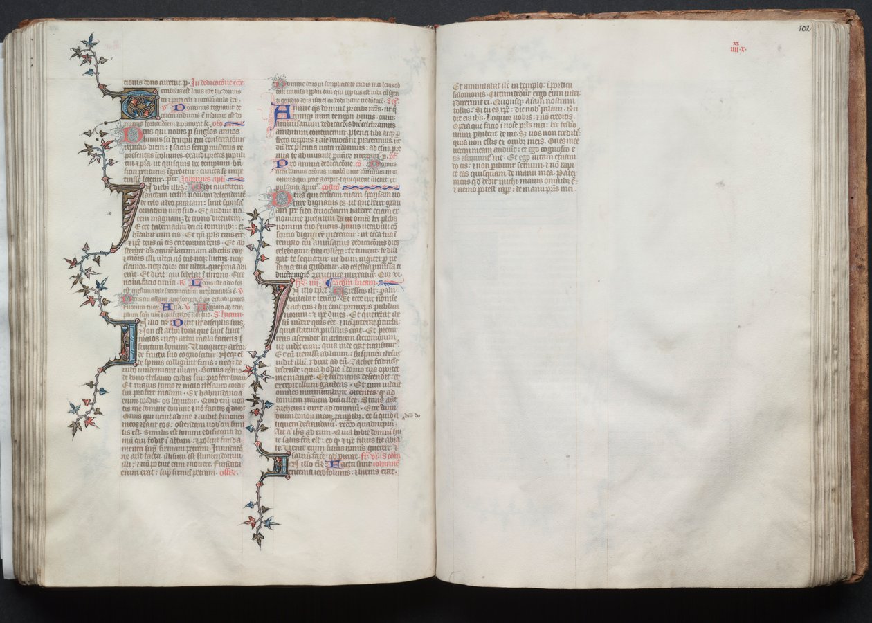 Gotha Missal: Fol. 101v, Metin, c. 1375. by Master of the Boqueteaux
