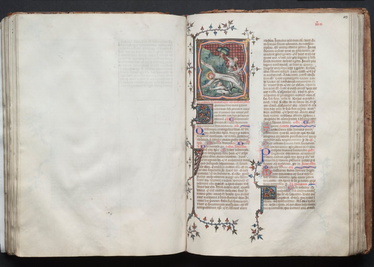 Gotha Missal: Fol. 103r, St. Andrew Haç