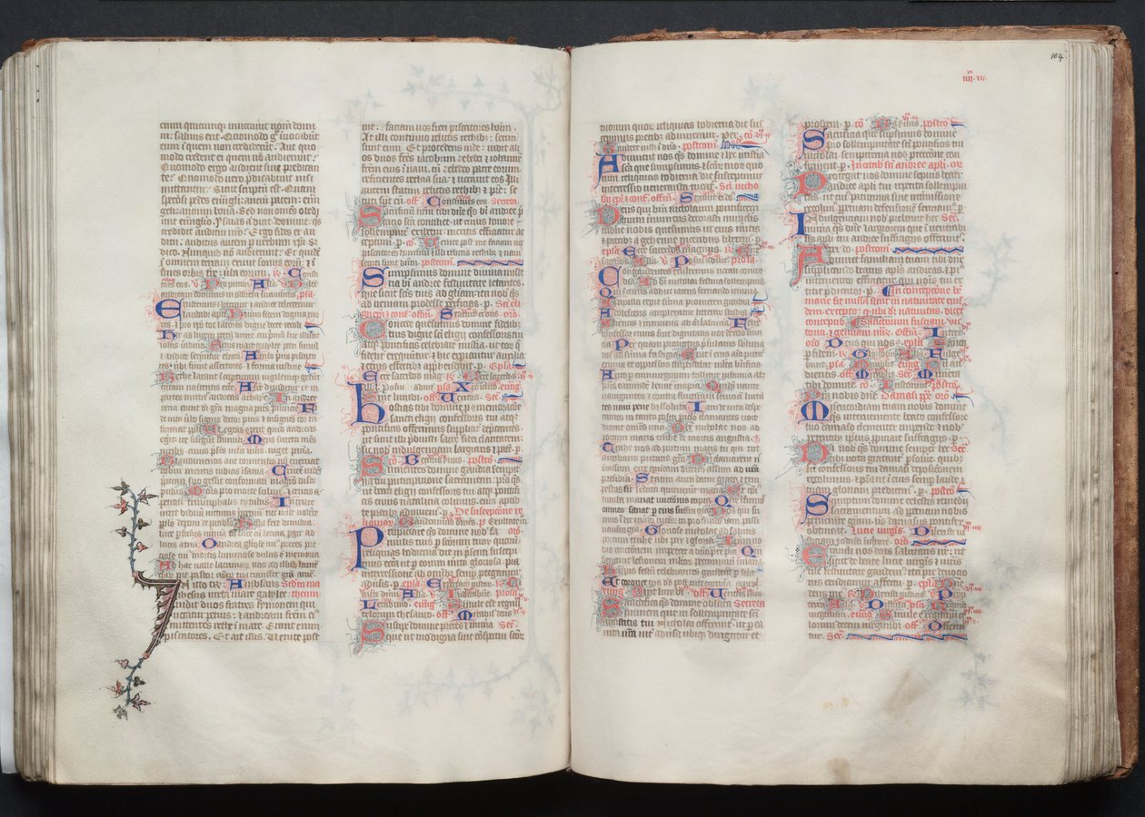 Gotha Missal: Fol. 103v, Metin, c. 1375. by Master of the Boqueteaux
