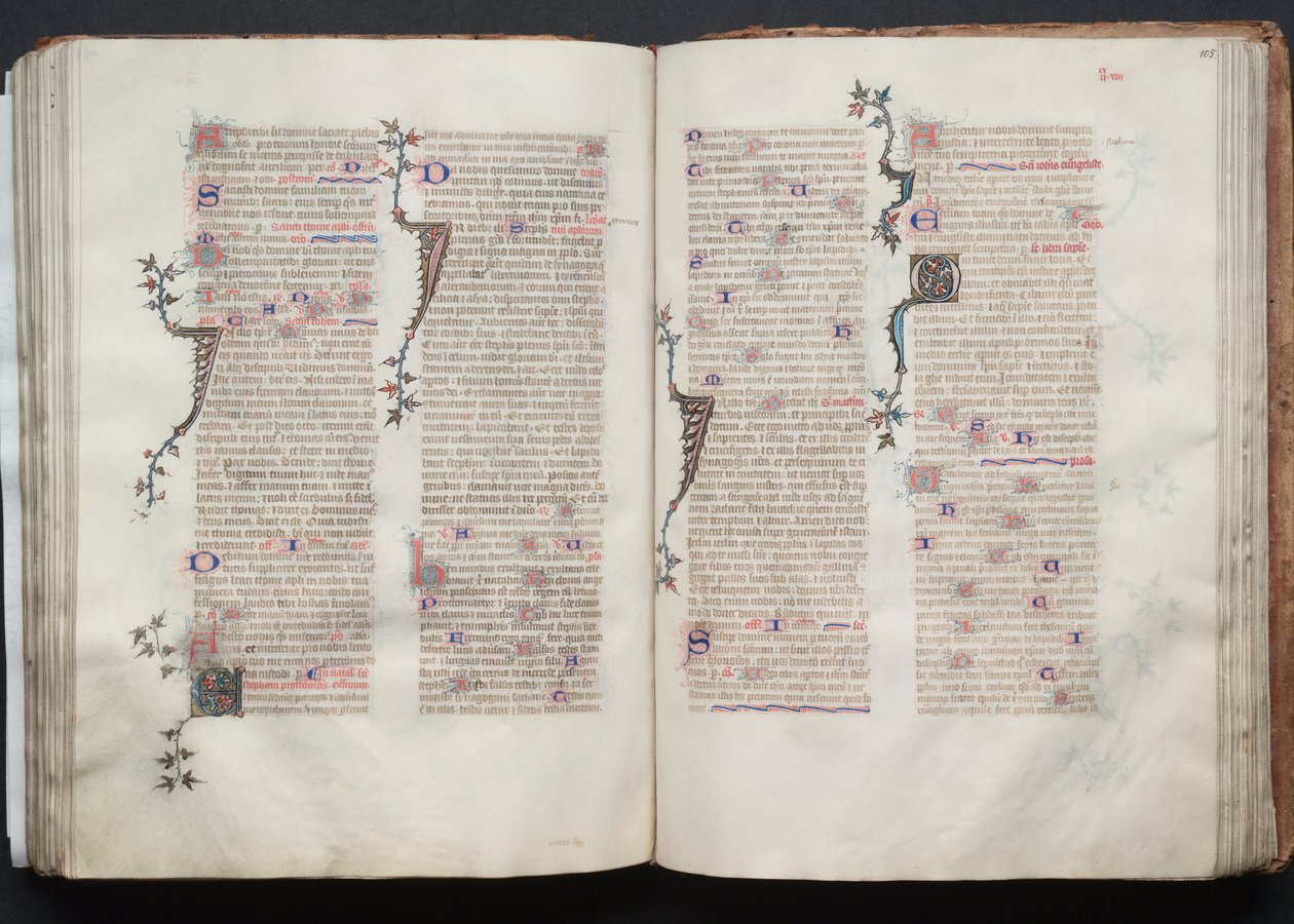 Gotha Missal: Fol. 106r, Metin, c. 1375. by Master of the Boqueteaux