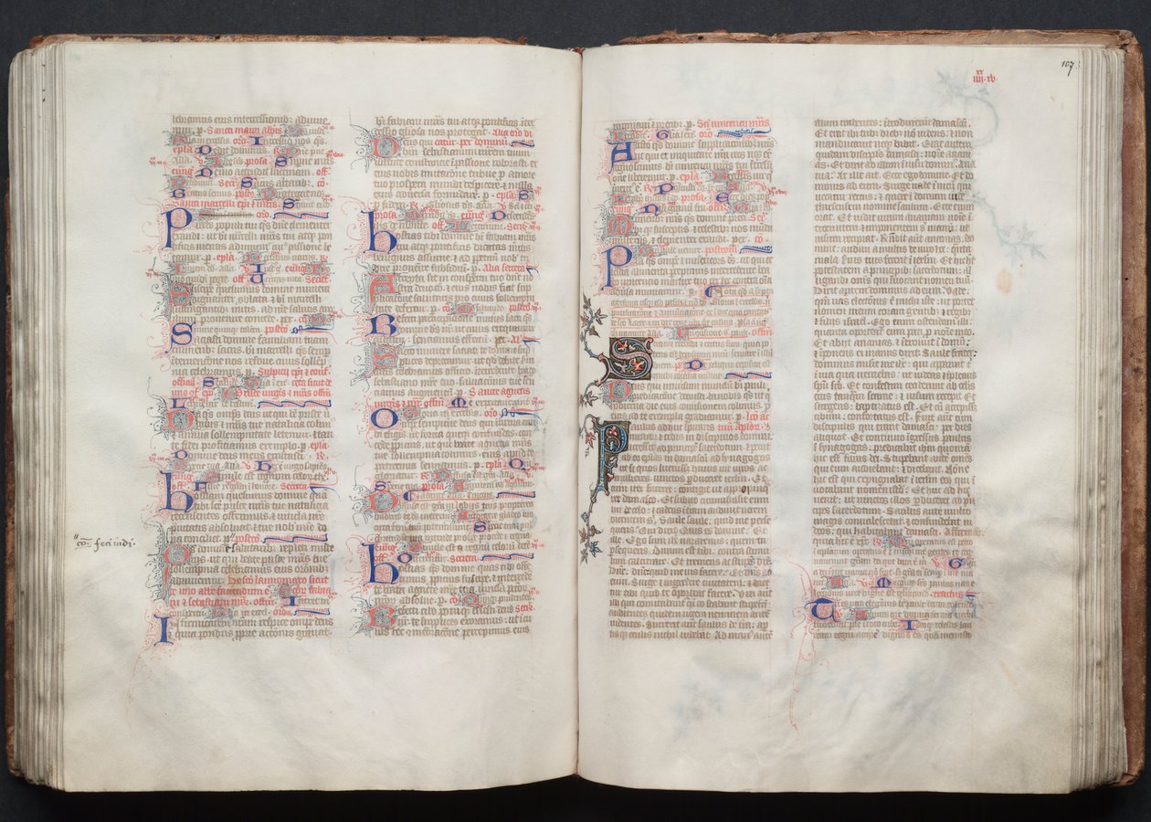 Gotha Missal: Fol. 106v, Metin, c. 1375. by Master of the Boqueteaux