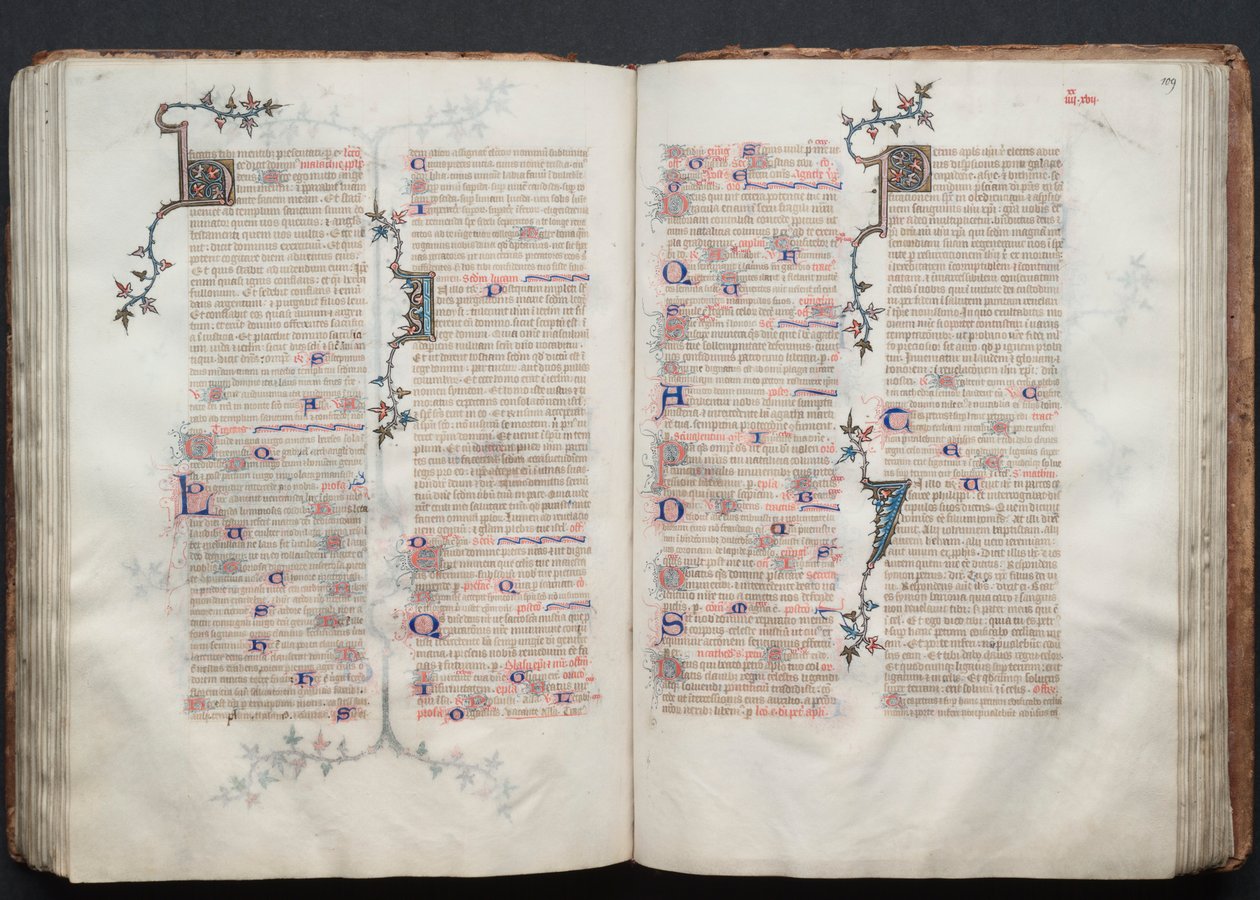 Gotha Missal: Fol. 109r, Metin, c. 1375. by Master of the Boqueteaux
