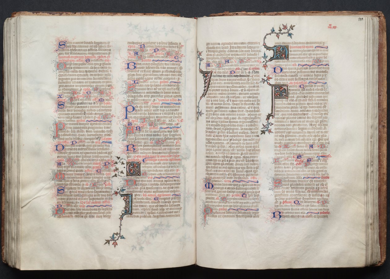 Gotha Missal: Fol. 111r, Metin, c. 1375. by Master of the Boqueteaux