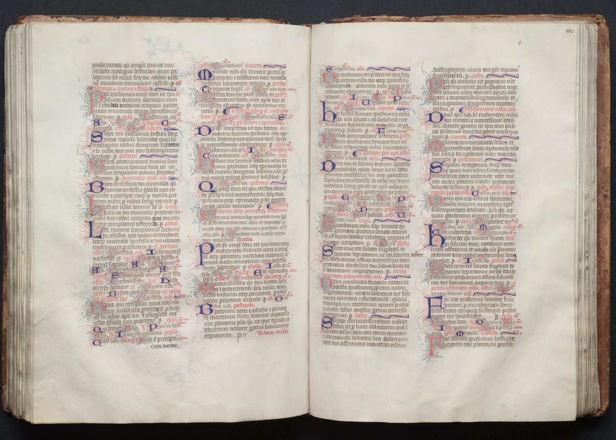 Gotha Missal: Fol. 112r, Metin, c. 1375. by Master of the Boqueteaux